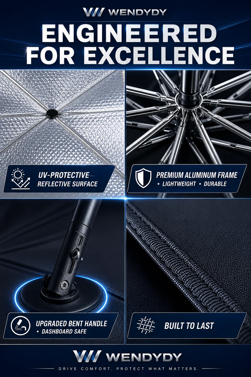 🔥Last Day 50% OFF - 2026 Upgraded Car Windshield Sun Shade Umbrella