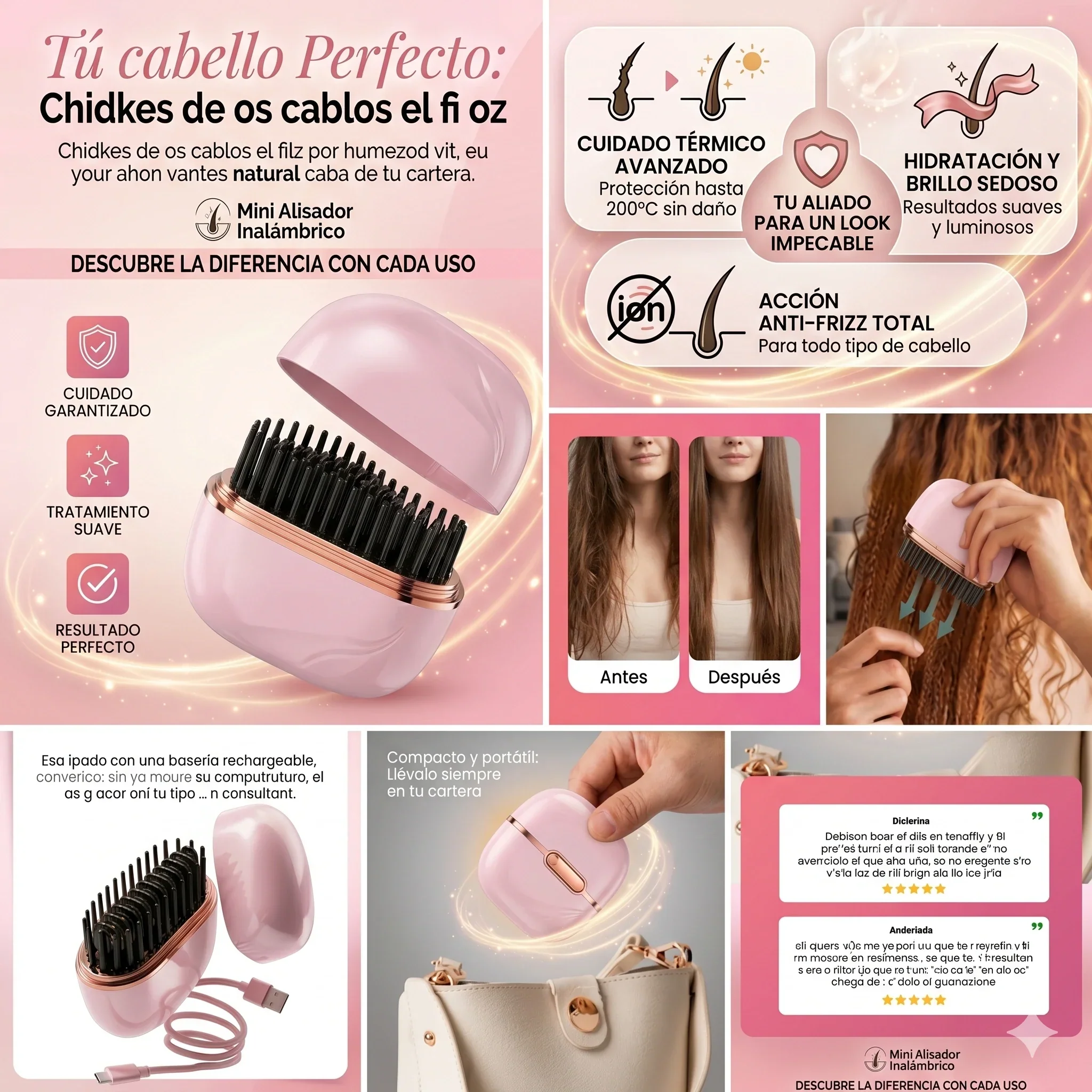 Mini Peine Plancha Alisadora Portátil🌟✨