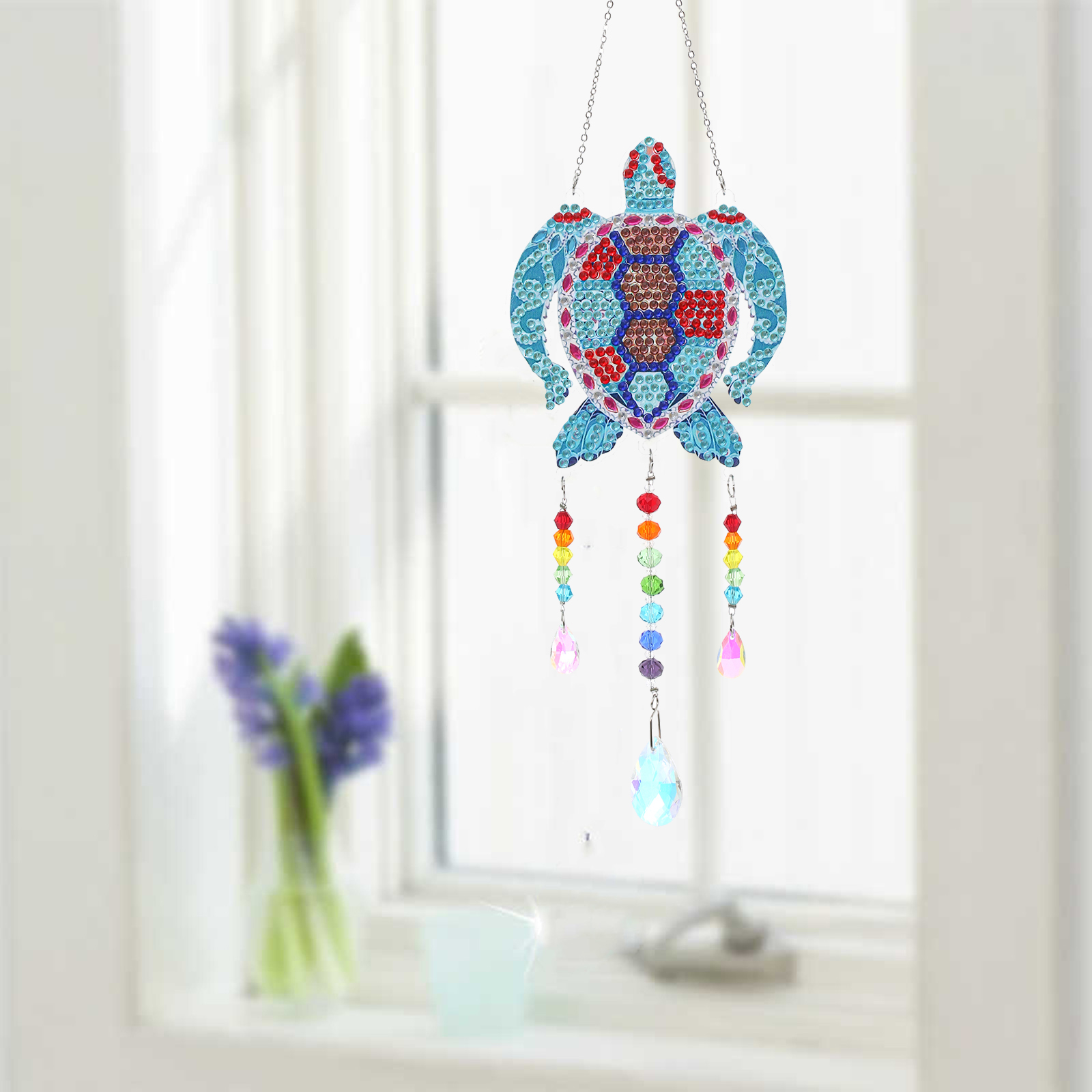 DIY Diamond Painting Wind Chime - Turtle