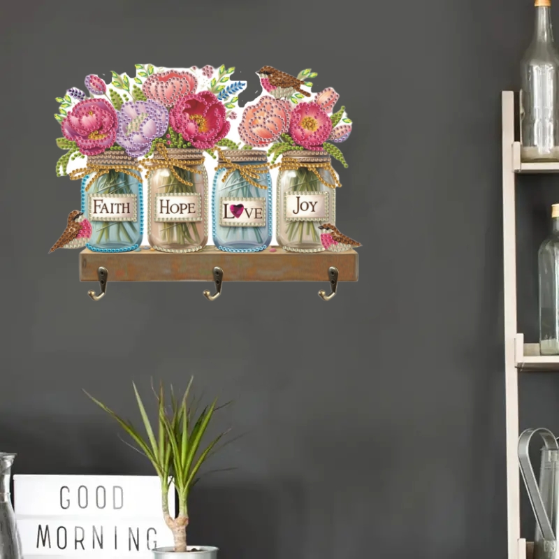 DIY Diamond Painting Hanging Hooks - Vases