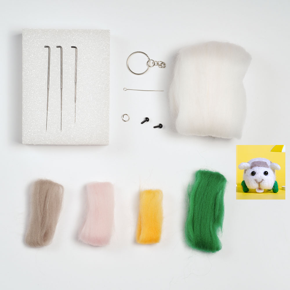 FeltingJoy - Pui Pui Molcar Needle Felting Kit - Shiromo