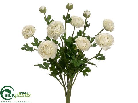 Silk Plants Direct Ranunculus Bush - Burgundy Two Tone - Pack of 6