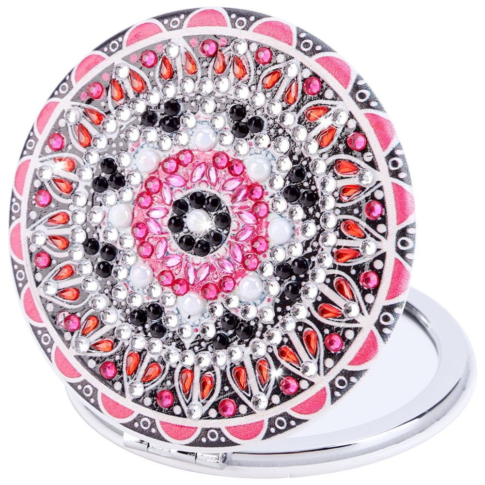 DIY Diamond Painting Compact Mirror - Mandala