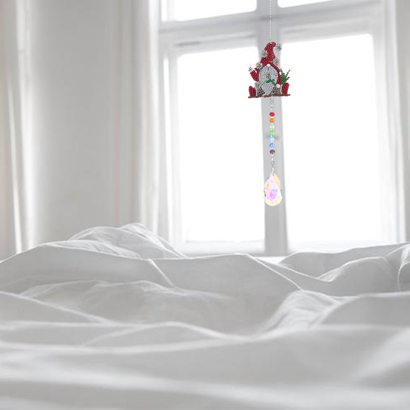 DIY Diamond Painting Wind Chime - Gnome