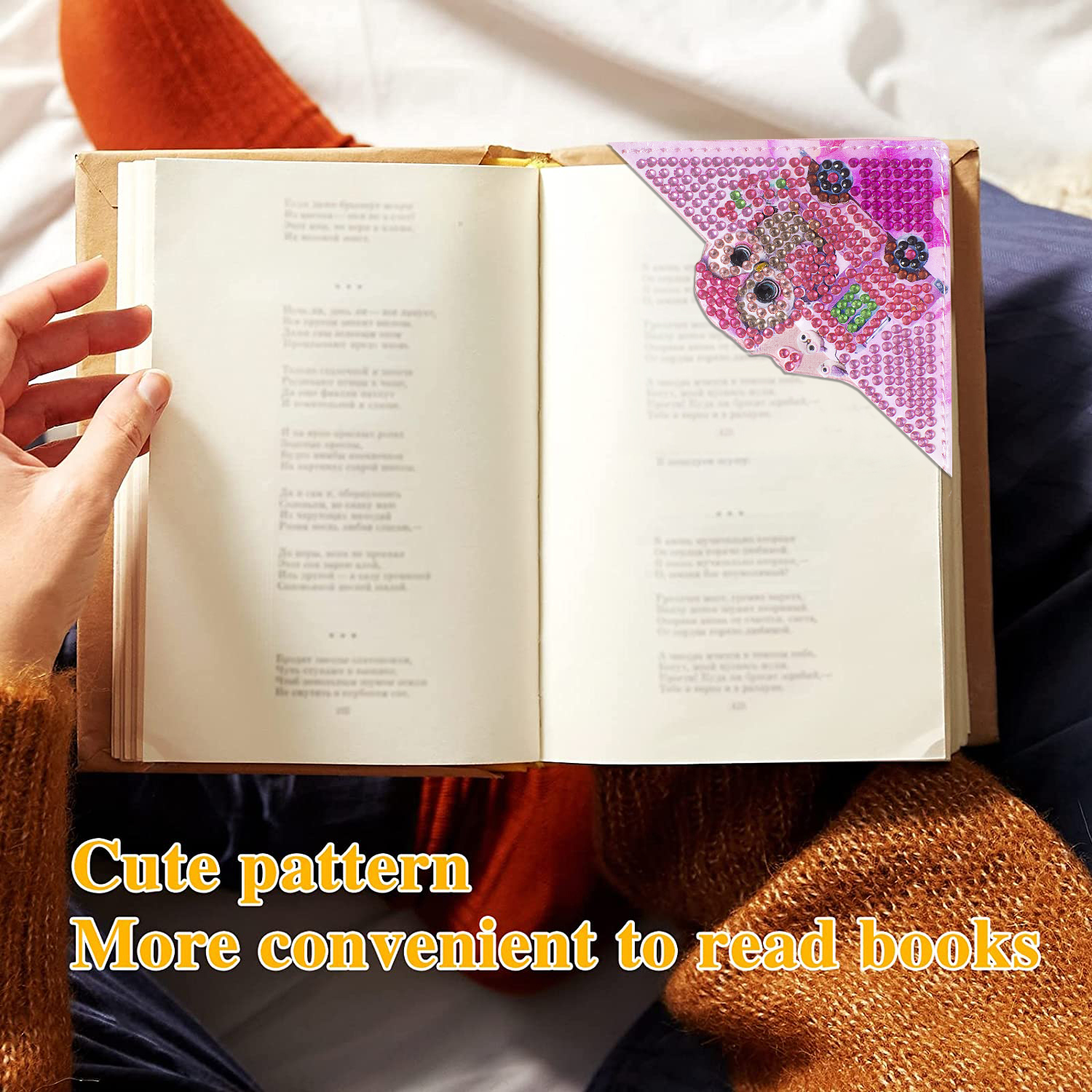 DIY Diamond Painting  Corner Bookmark - 6 Pcs Owls