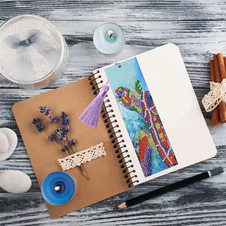 DIY Diamond Painting Bookmarks - Turtle