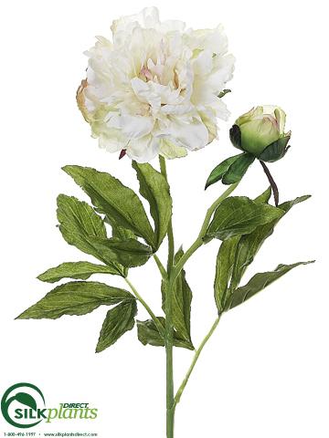 Silk Plants Direct Peony Spray - Salmon Peach - Pack of 12
