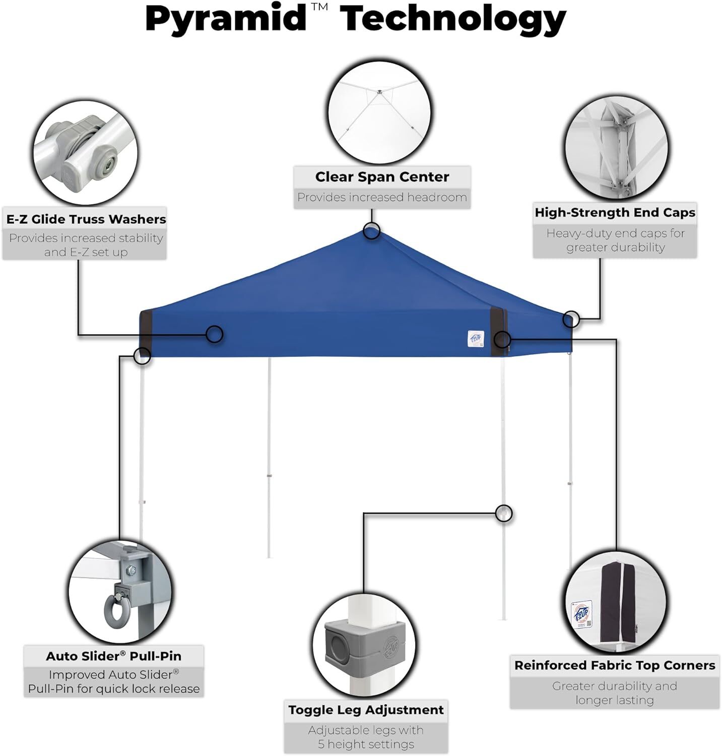 Camping Cube 6.4, Converts 10' Straight Leg Canopy into Camping Tent, Punch