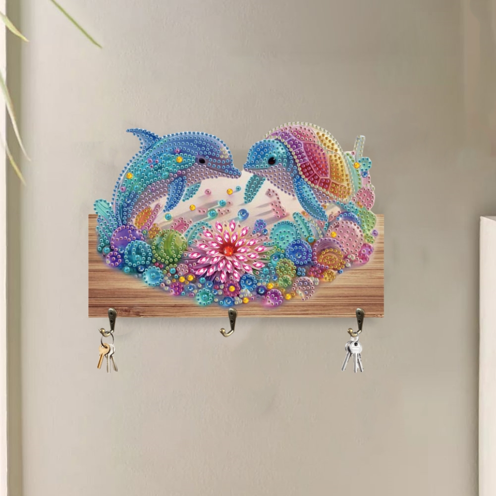 DIY Diamond Painting Hanging Hooks - Dolphins