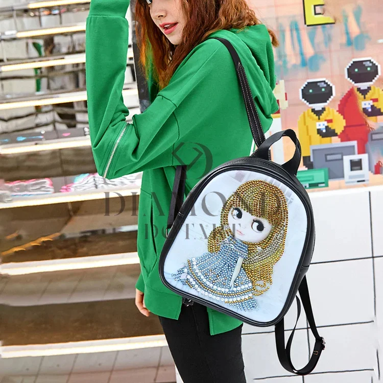 DIY Diamond Painting Leather Bag - Little Princess