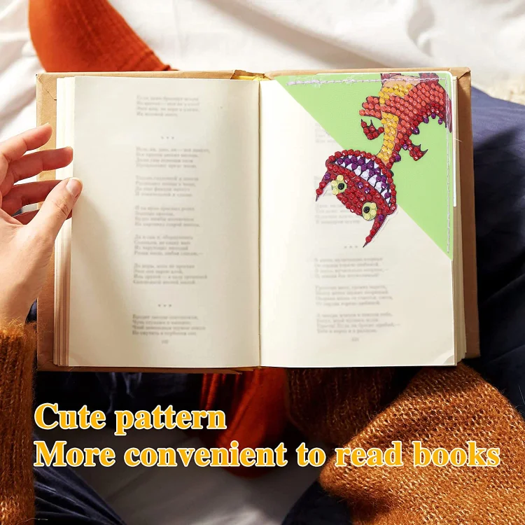 DIY Diamond Painting  Corner Bookmark - 8 Pcs Dinosaurs