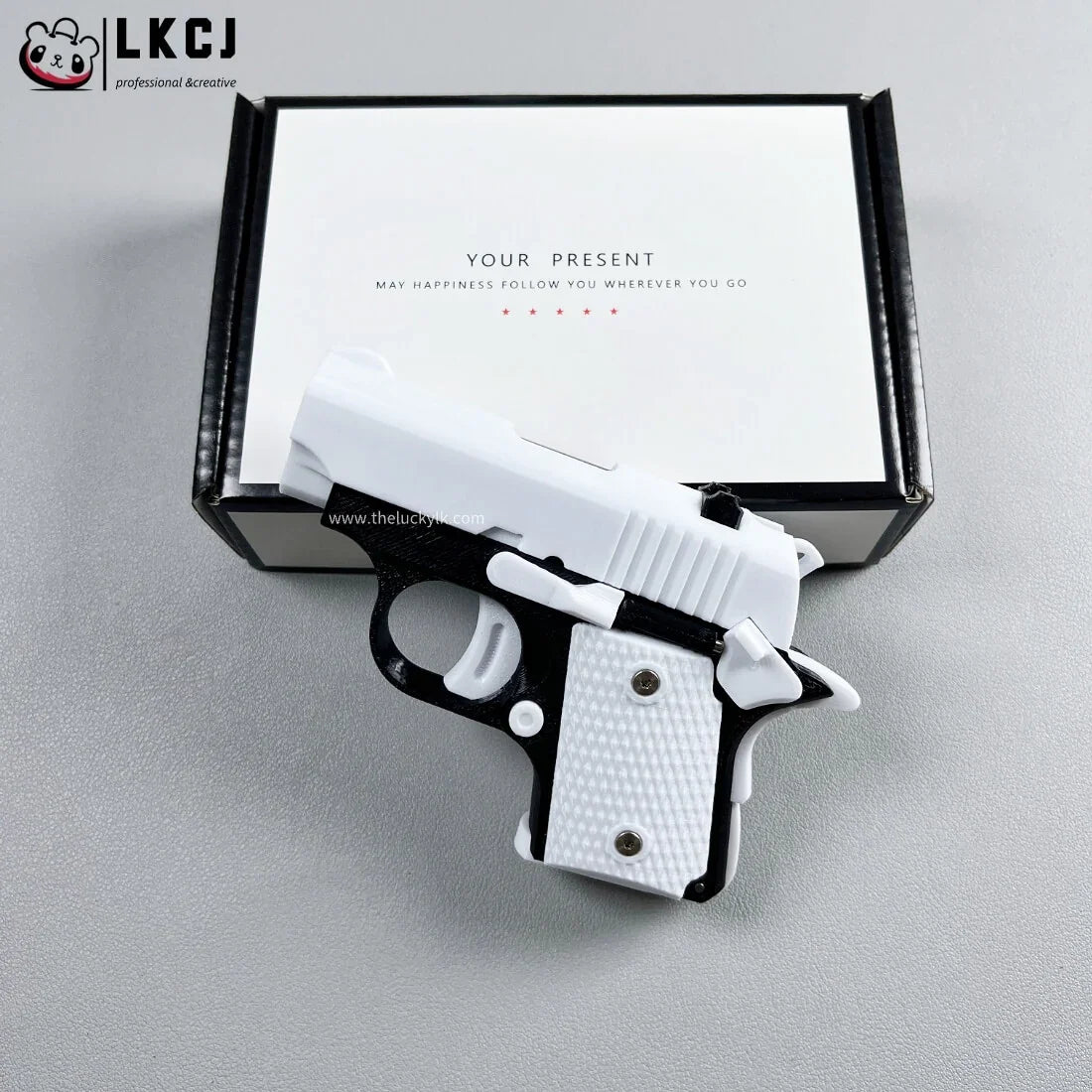 Real 3D Printed Mini 1911 Decompression Model Keychain, Non-launchable