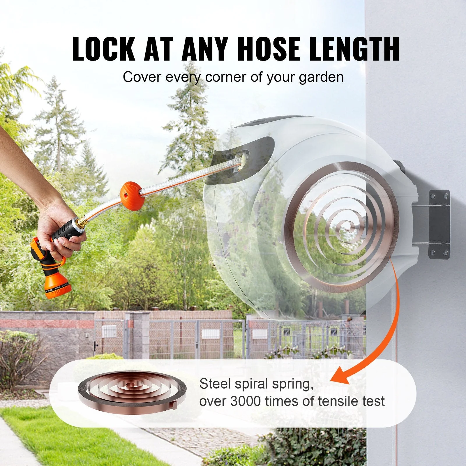 Wall Mounted Retractable Hose Reel