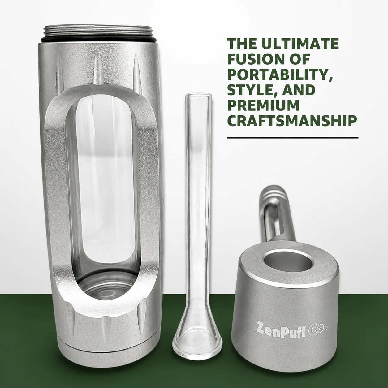 ZenPuff Co.™ Premium Glass & Aluminum Water Bottle