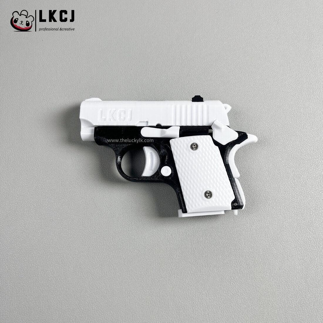 Real 3D Printed Mini 1911 Decompression Model Keychain, Non-launchable