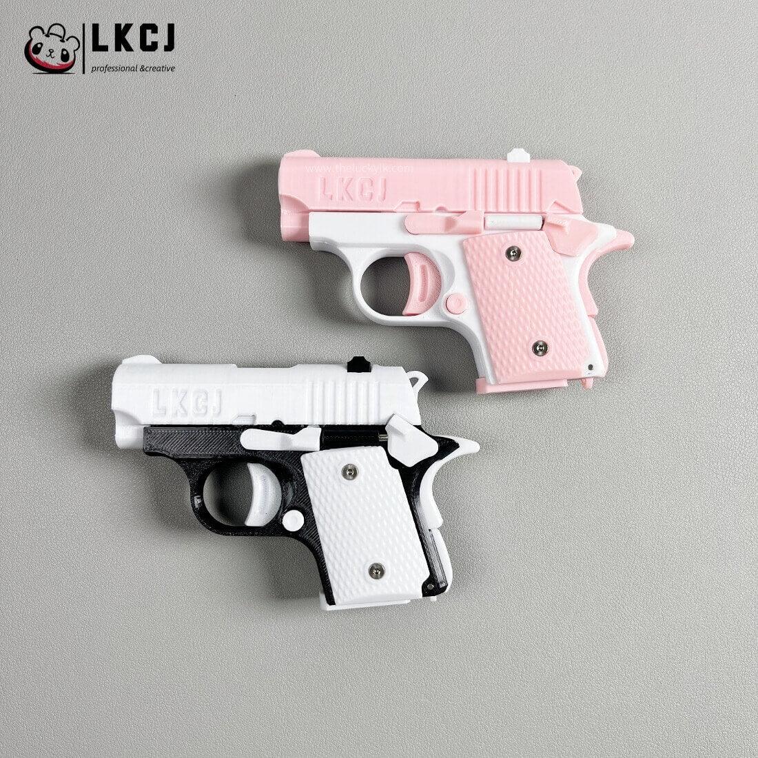 Real 3D Printed Mini 1911 Decompression Model Keychain, Non-launchable