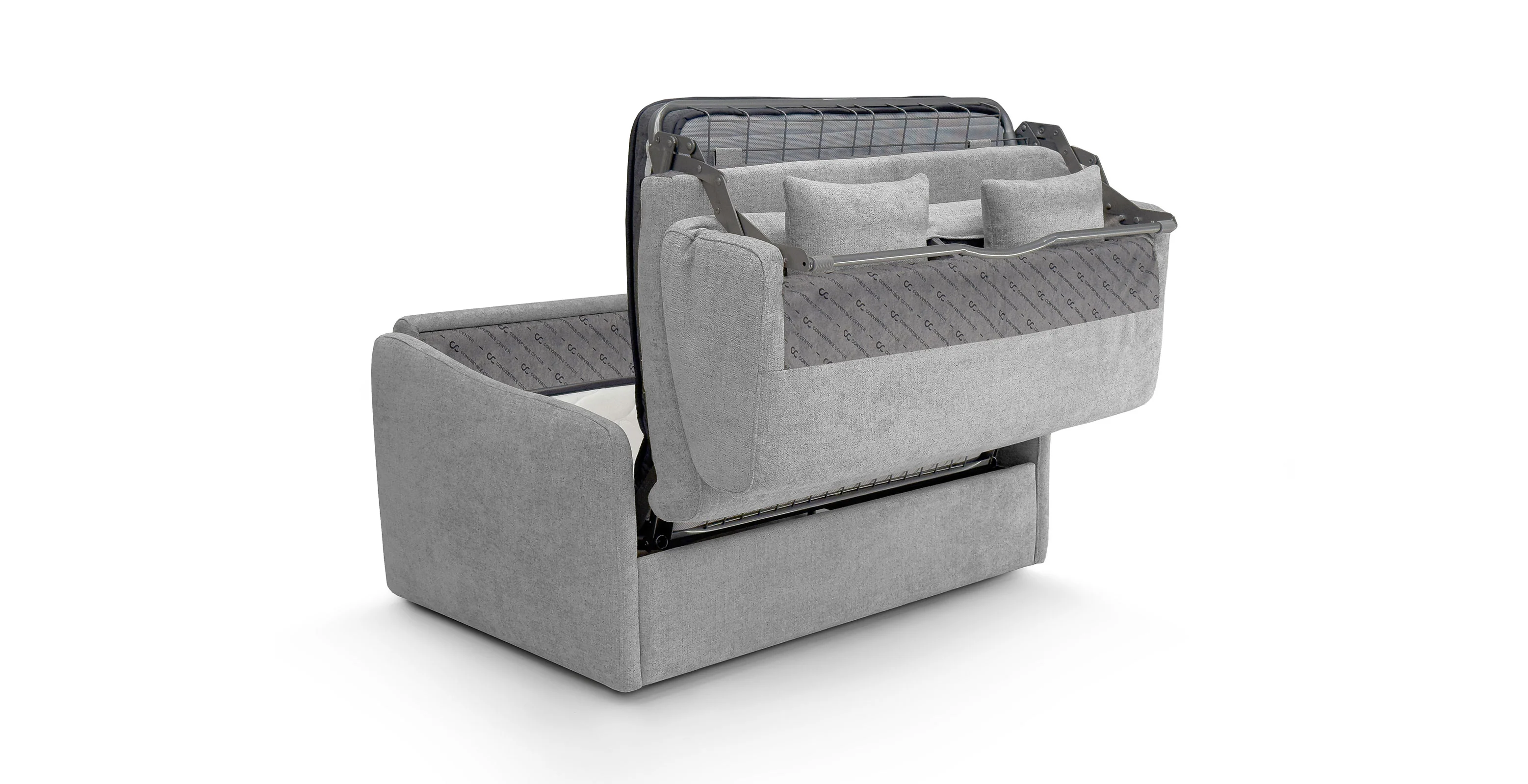 QUIBERON - Fauteuil convertible 100 x 190 cm - Velours texturé