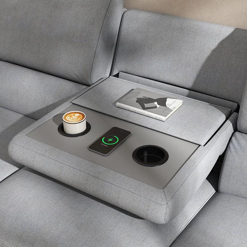 AeroStretch 3 Seater Power Zero Wall Recliner Sofa with Drop Down Table Tray