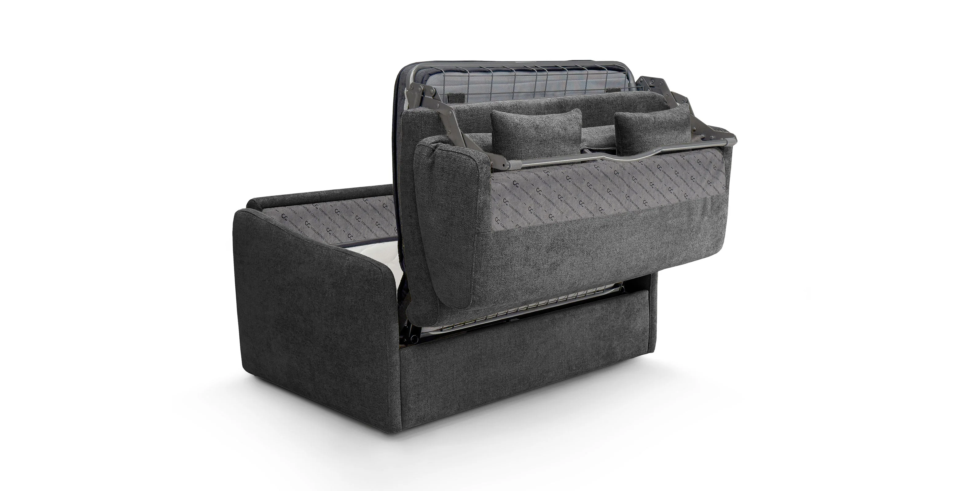 QUIBERON - Fauteuil convertible 100 x 190 cm - Velours texturé