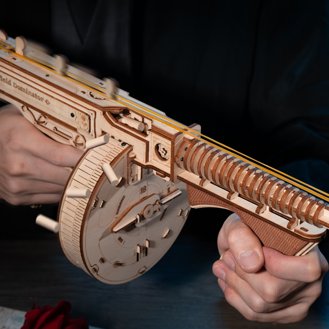 Thompson Submachine Gun Toy 3D Wooden Puzzle LQB01