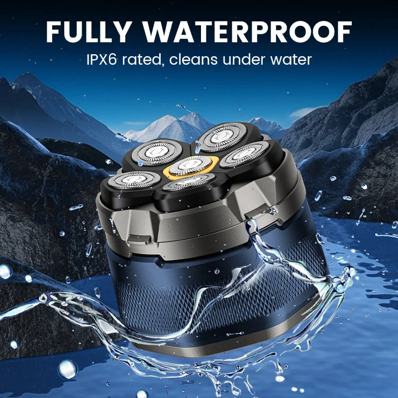 6D Waterproof Head Shaver Kit für Männer mit Glatze