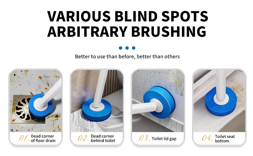 Disposable toilet cleaning system with hygienic replaceable heads