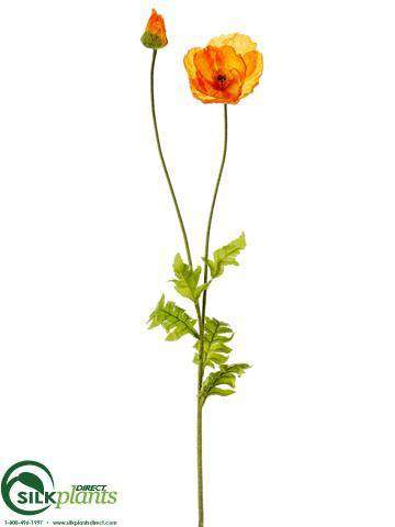 Silk Plants Direct Poppy Spray - Red - Pack of 12