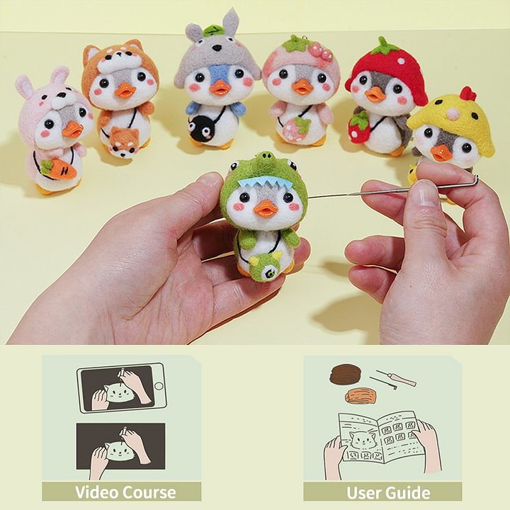 FeltingJoy - Beaky Penguin Needle Felting Kit - Bunny