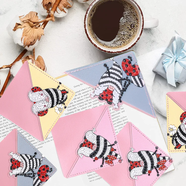 DIY Diamond Painting  Corner Bookmark - 6 Pcs Gnomes