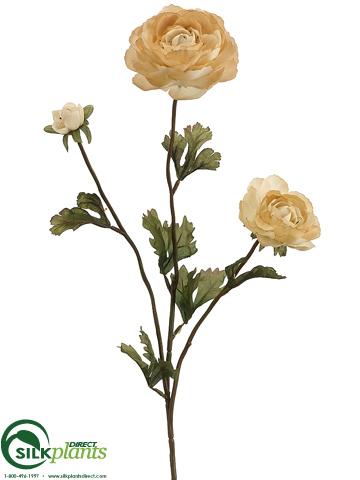 Silk Plants Direct Ranunculus Spray - Green - Pack of 12