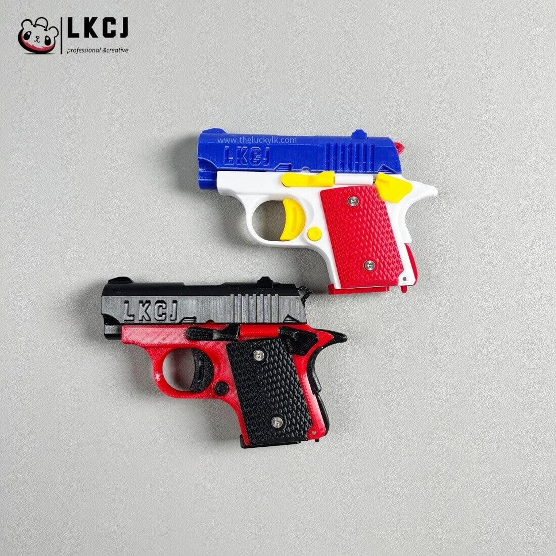 Real 3D Printed Mini 1911 Decompression Model Keychain, Non-launchable