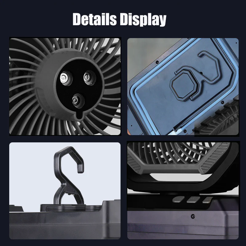 💦4 in 1 Mist Camping Fan with 6L Bucket