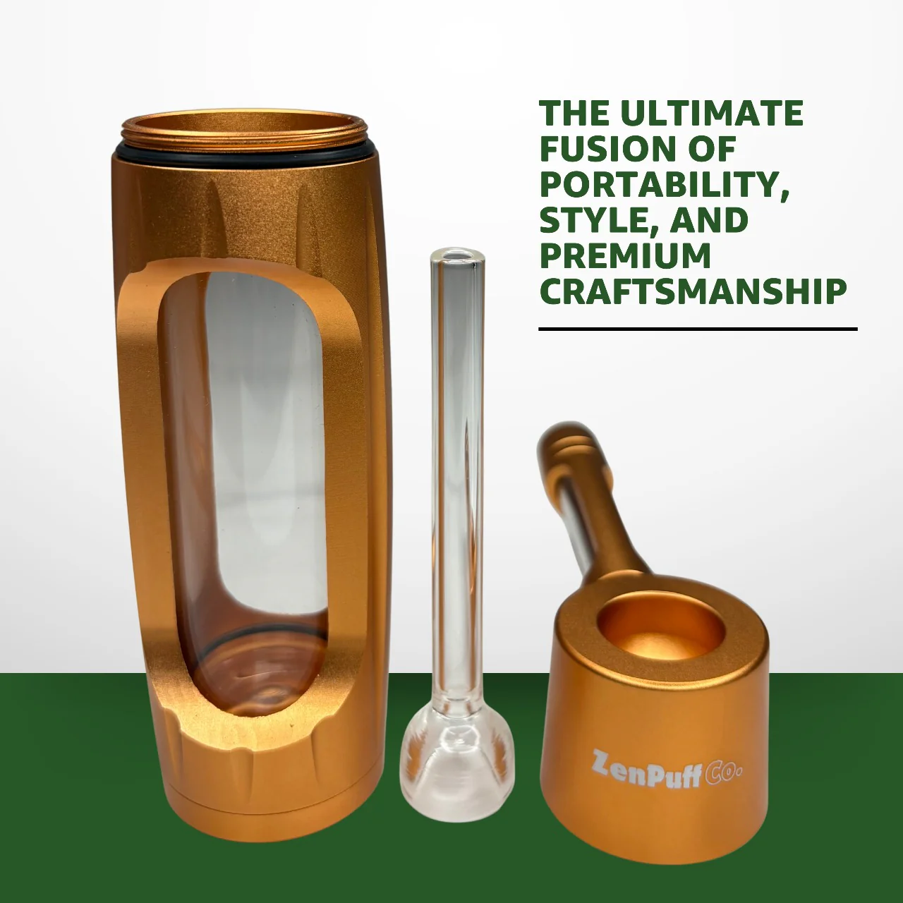 ZenPuff Co.™ Premium Glass & Aluminum Water Bottle