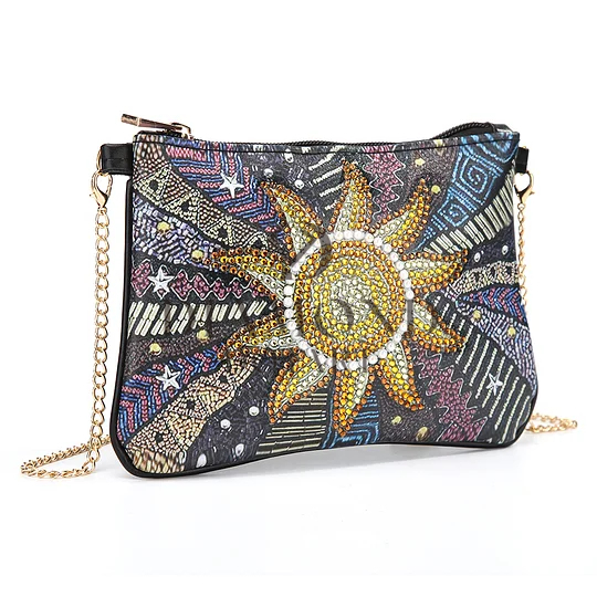 DIY Diamond Painting Leather Bag - Sunflower