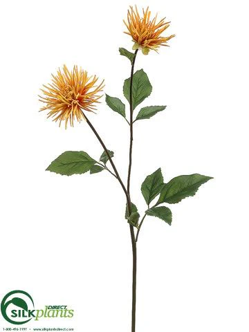 Silk Plants Direct Spider Mum Spray - Cream - Pack of 12