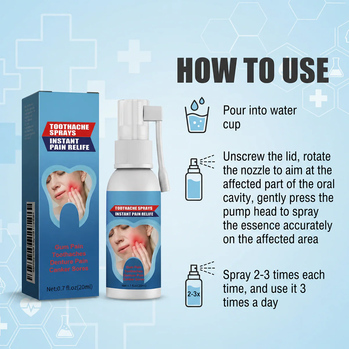 ✨Fast-Acting Toothache Spray for Teeth & Gums | Fresh Breath & Daily Oral Comfort Support
