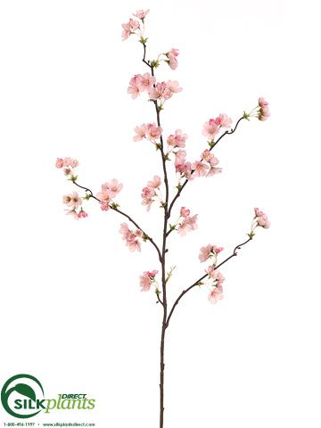 Silk Plants Direct Quince Blossom Spray - Apricot Peach - Pack of 12