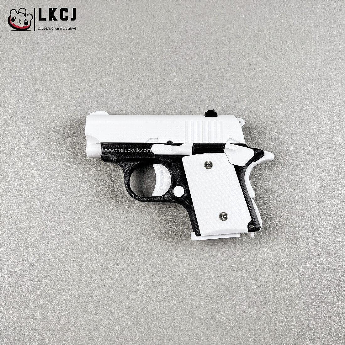 Real 3D Printed Mini 1911 Decompression Model Keychain, Non-launchable