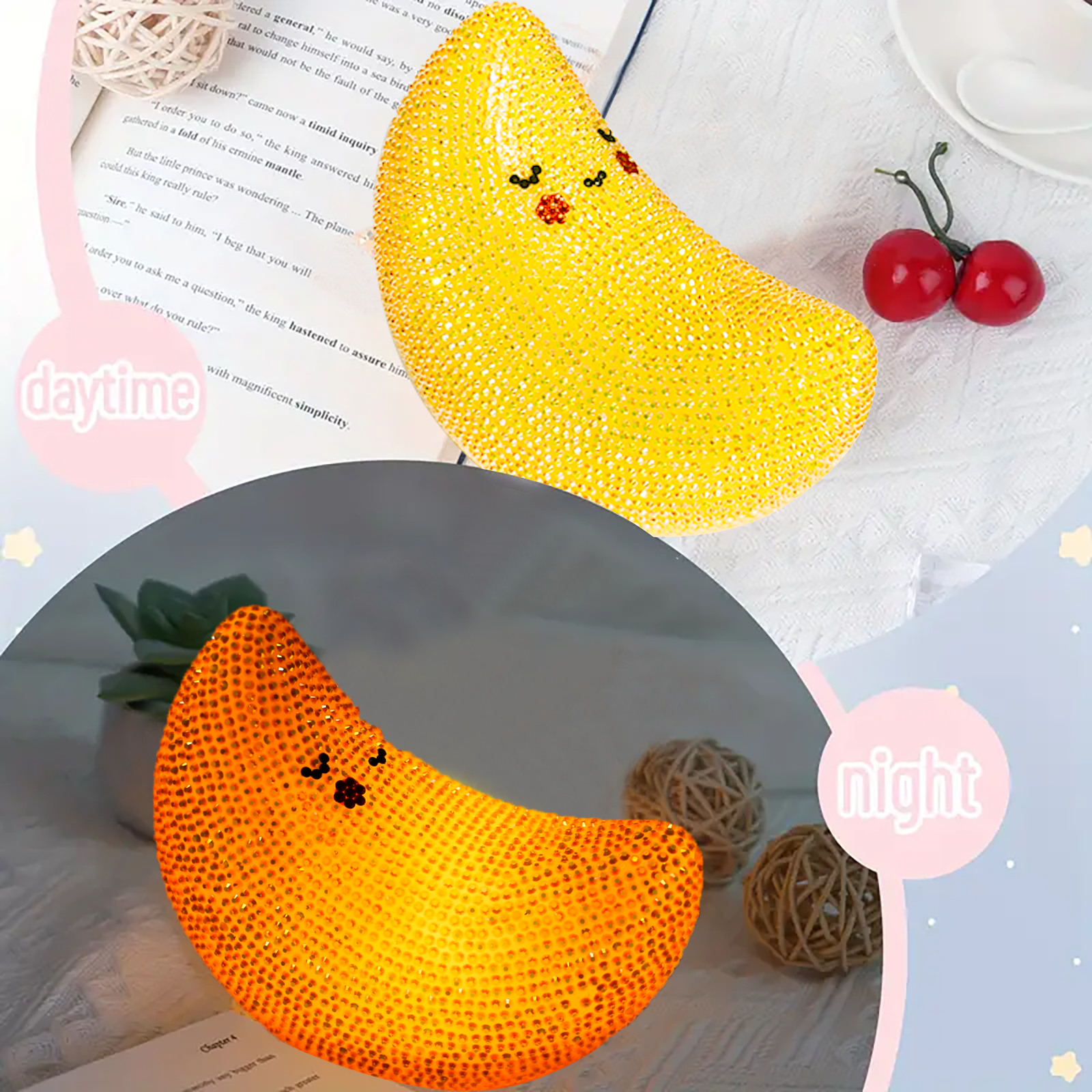 DIY Diamond Painting Night Light - Moon