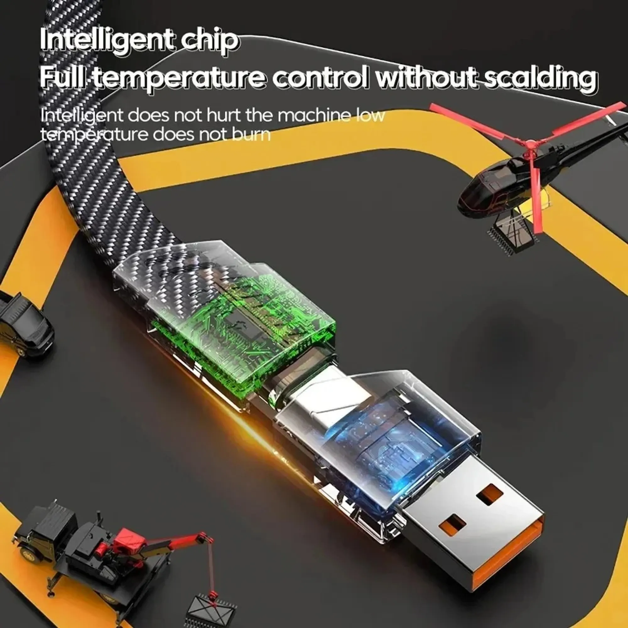 4-in-1 Multi-function data cable super fast charging PD27W