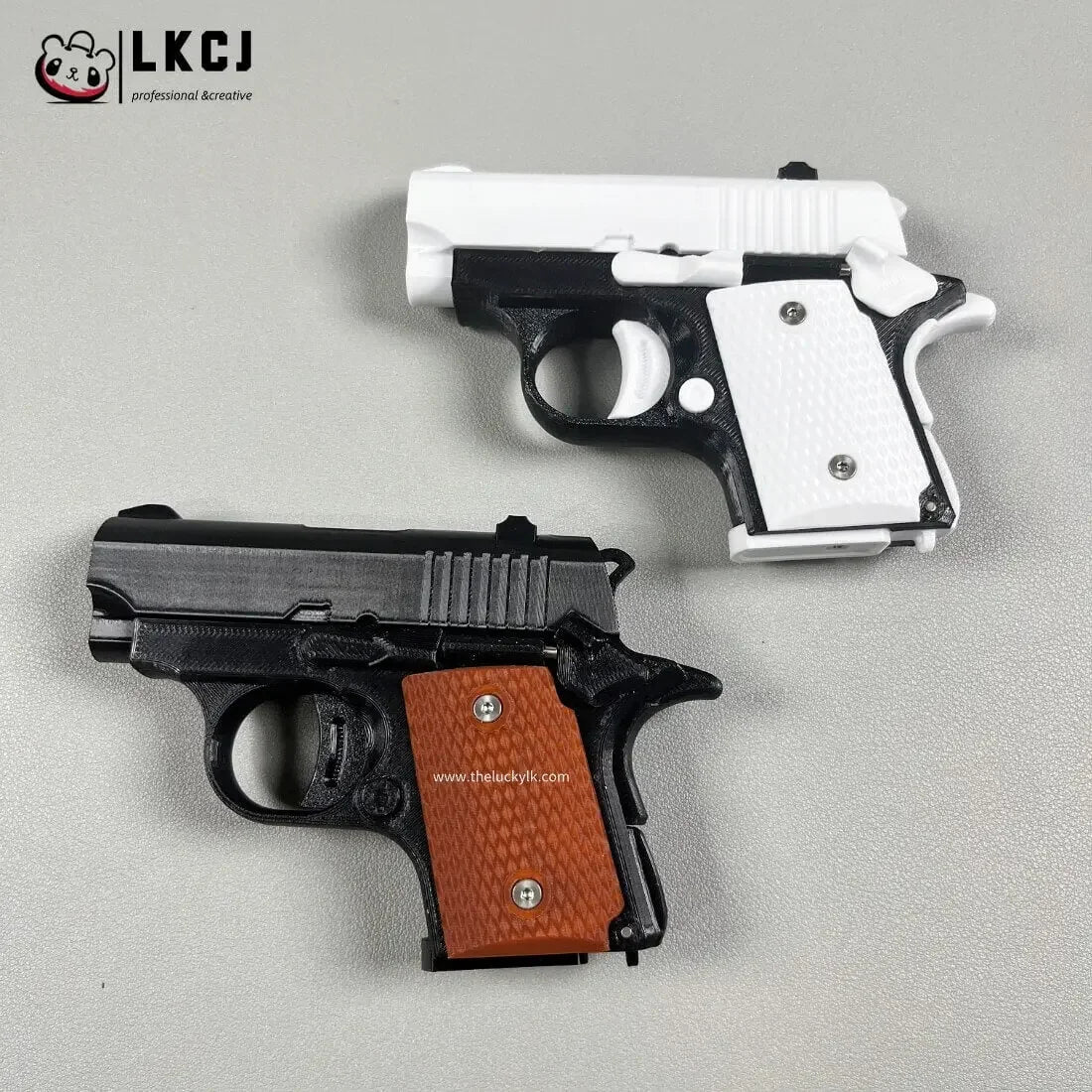 Real 3D Printed Mini 1911 Decompression Model Keychain, Non-launchable