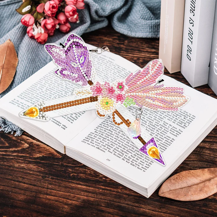DIY Diamond Painting Feather Bookmark A