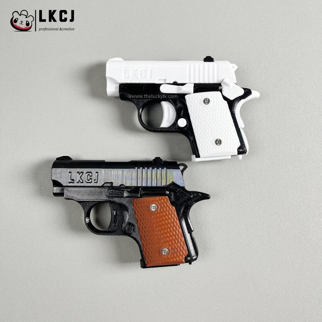 Real 3D Printed Mini 1911 Decompression Model Keychain, Non-launchable