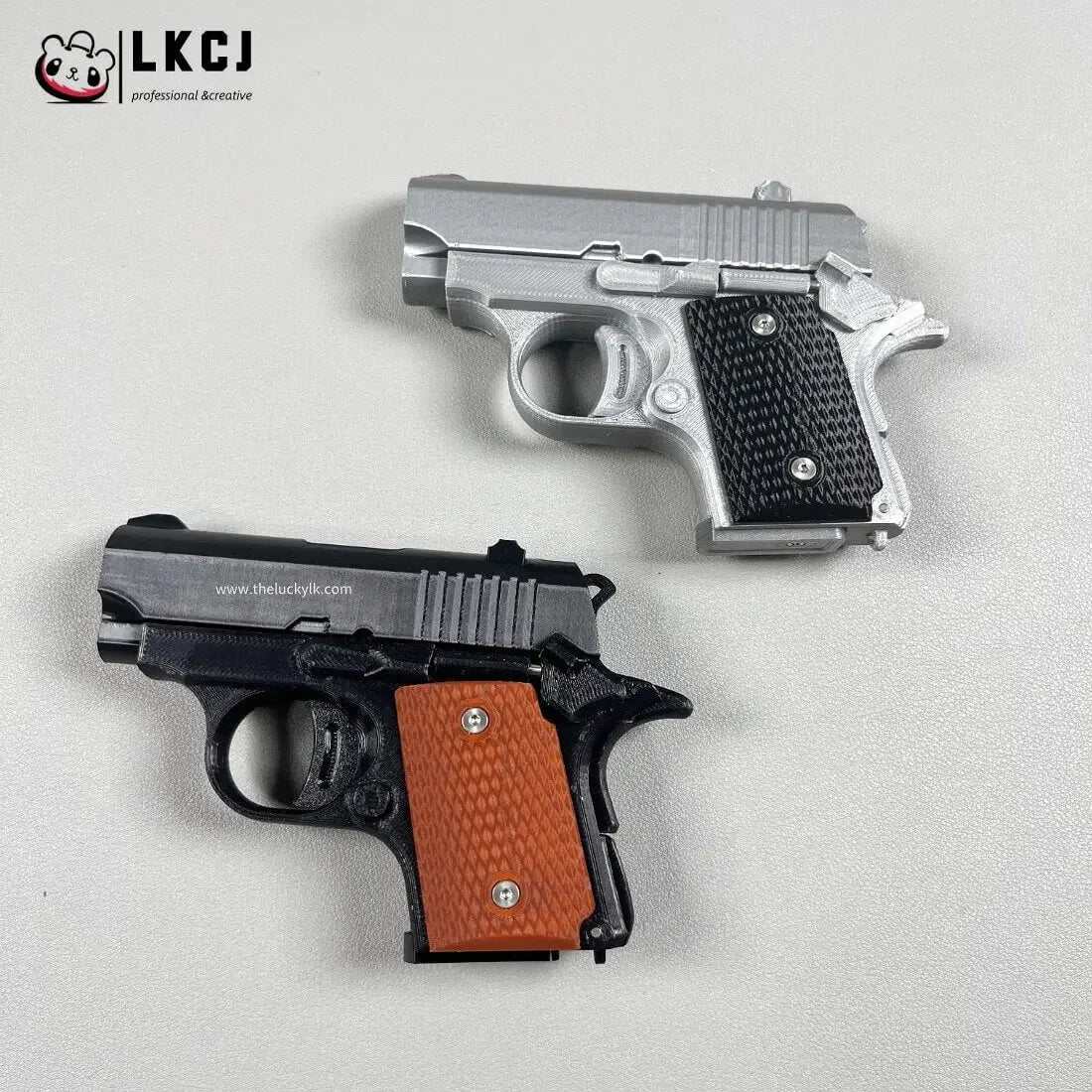 Real 3D Printed Mini 1911 Decompression Model Keychain, Non-launchable