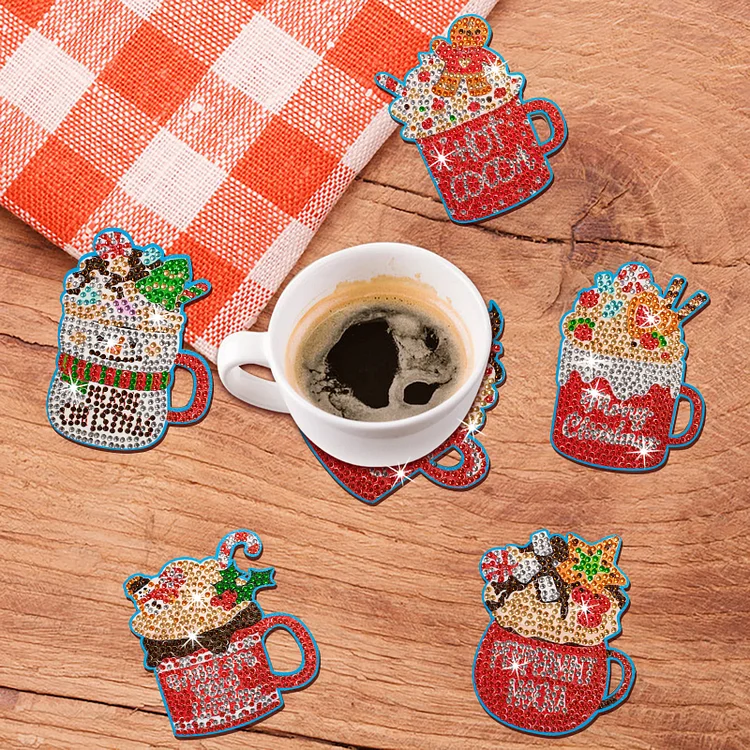 DIY Frozen Yogurt A Diamond Painting Coasters