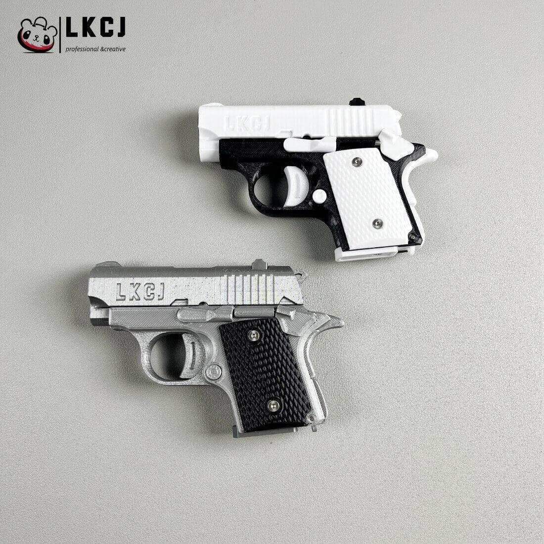 Real 3D Printed Mini 1911 Decompression Model Keychain, Non-launchable