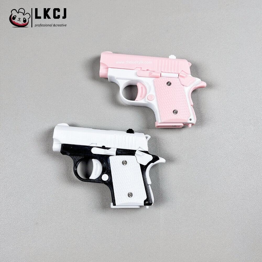 Real 3D Printed Mini 1911 Decompression Model Keychain, Non-launchable