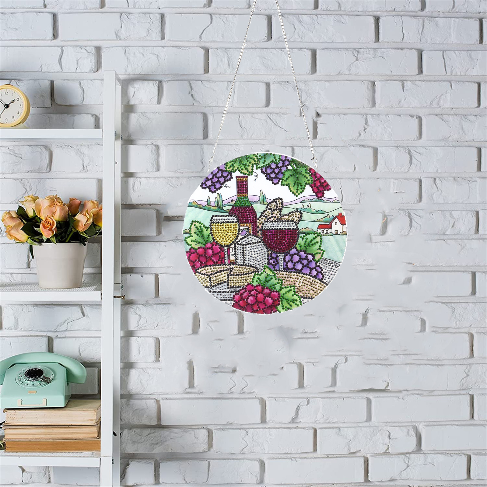 DIY Diamond Painting Wall Hanging - Crystal Red Wine