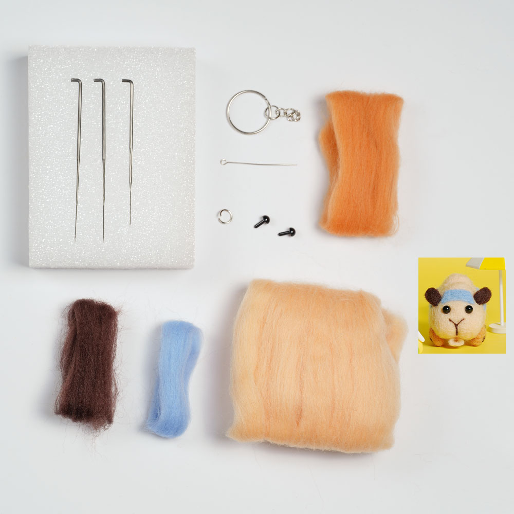 FeltingJoy - Pui Pui Molcar Needle Felting Kit - Abbey