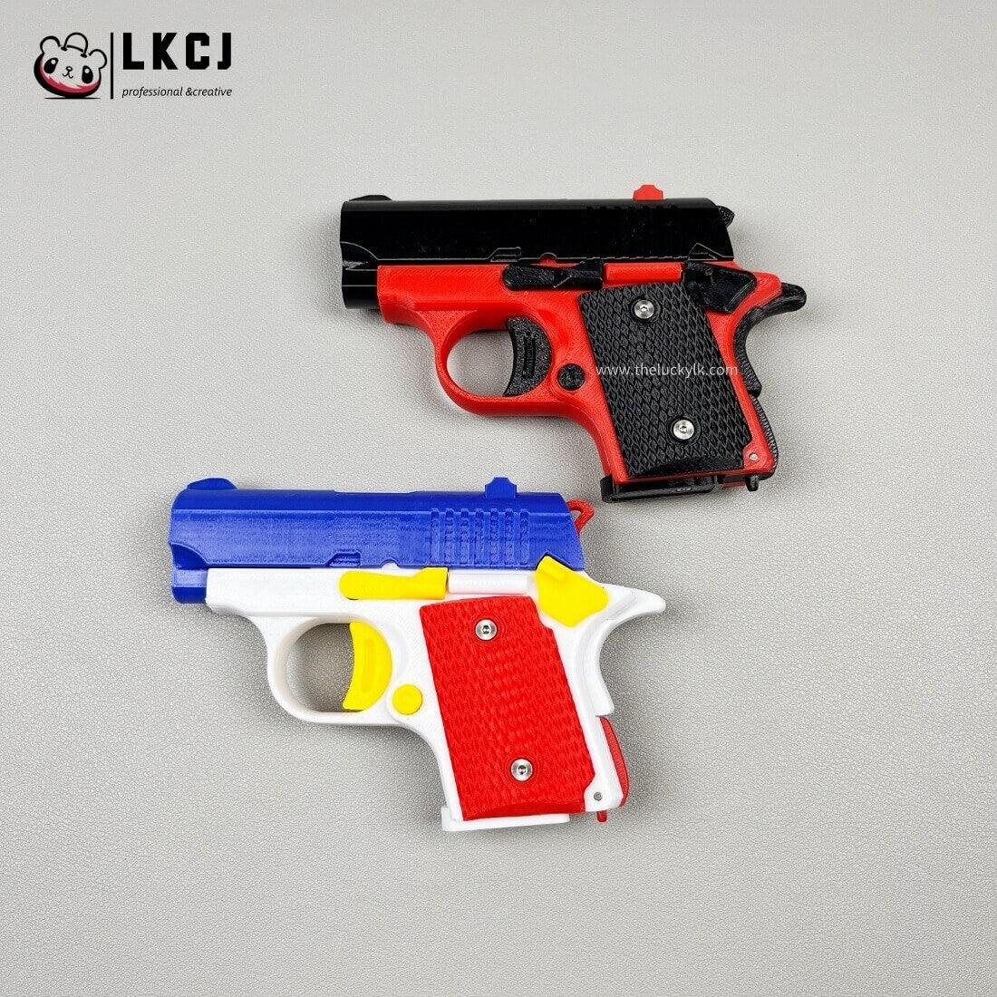 Real 3D Printed Mini 1911 Decompression Model Keychain, Non-launchable